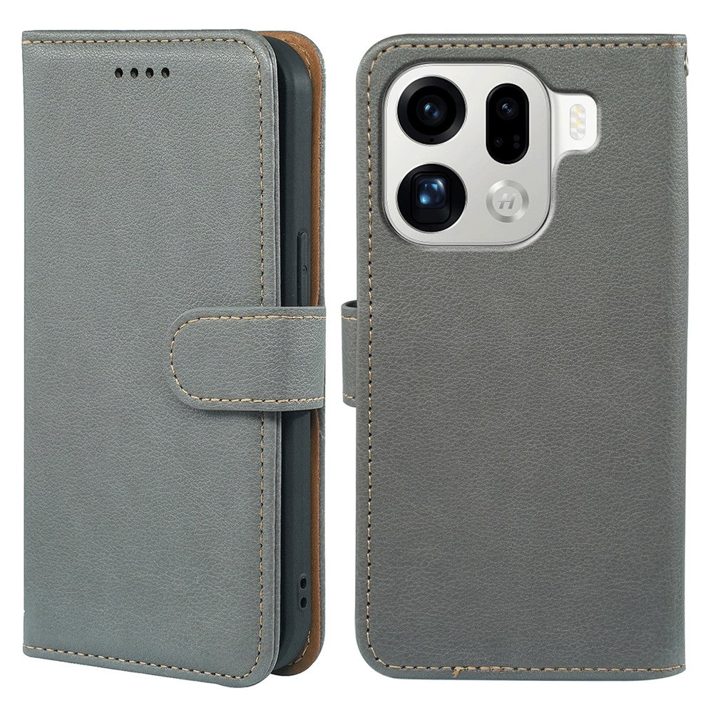 For Oppo Find X9 Pro 5G Case RFID Blocking Wallet Litchi Texture Leather Phone Cover Magnetic Clasp