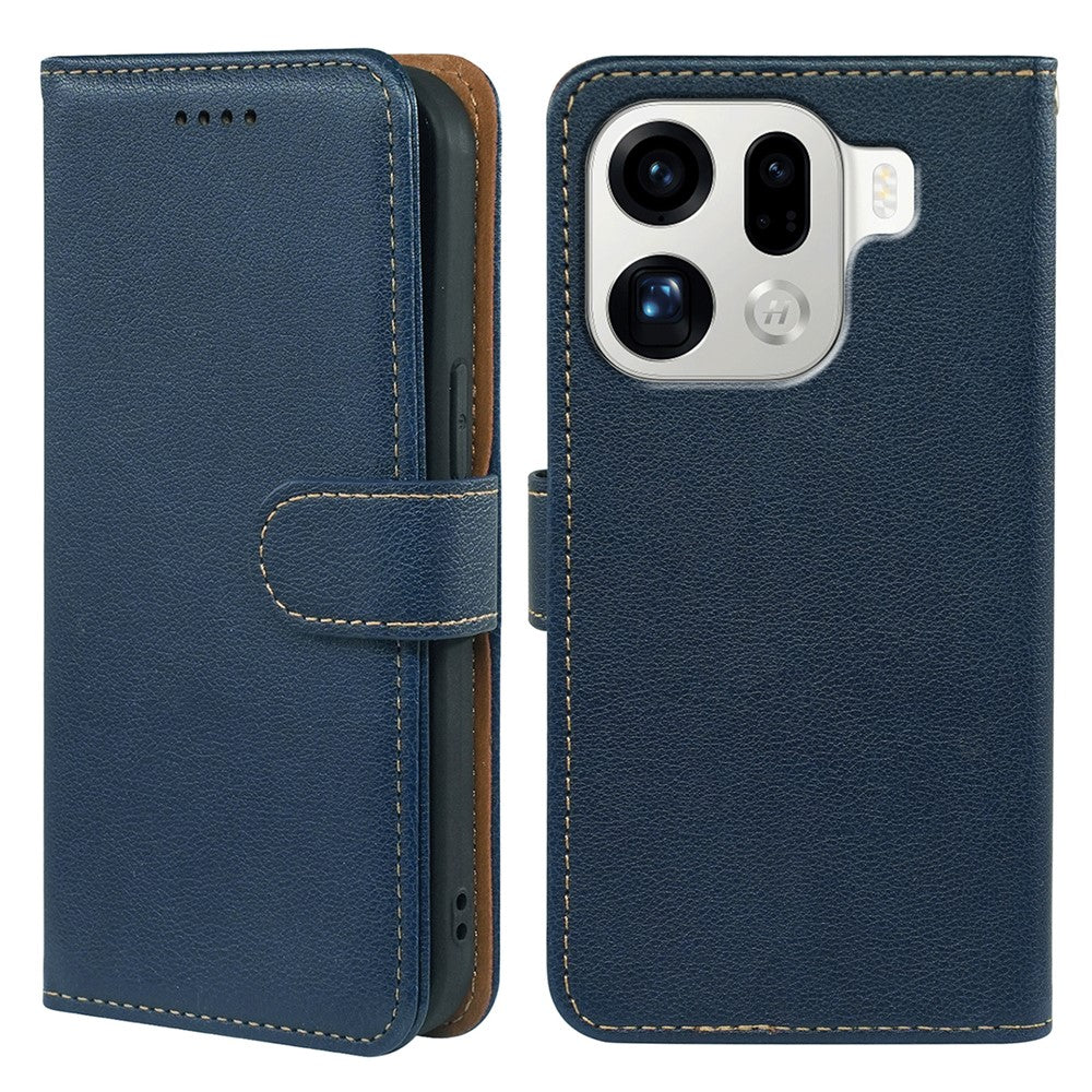 For Oppo Find X9 Pro 5G Case RFID Blocking Wallet Litchi Texture Leather Phone Cover Magnetic Clasp