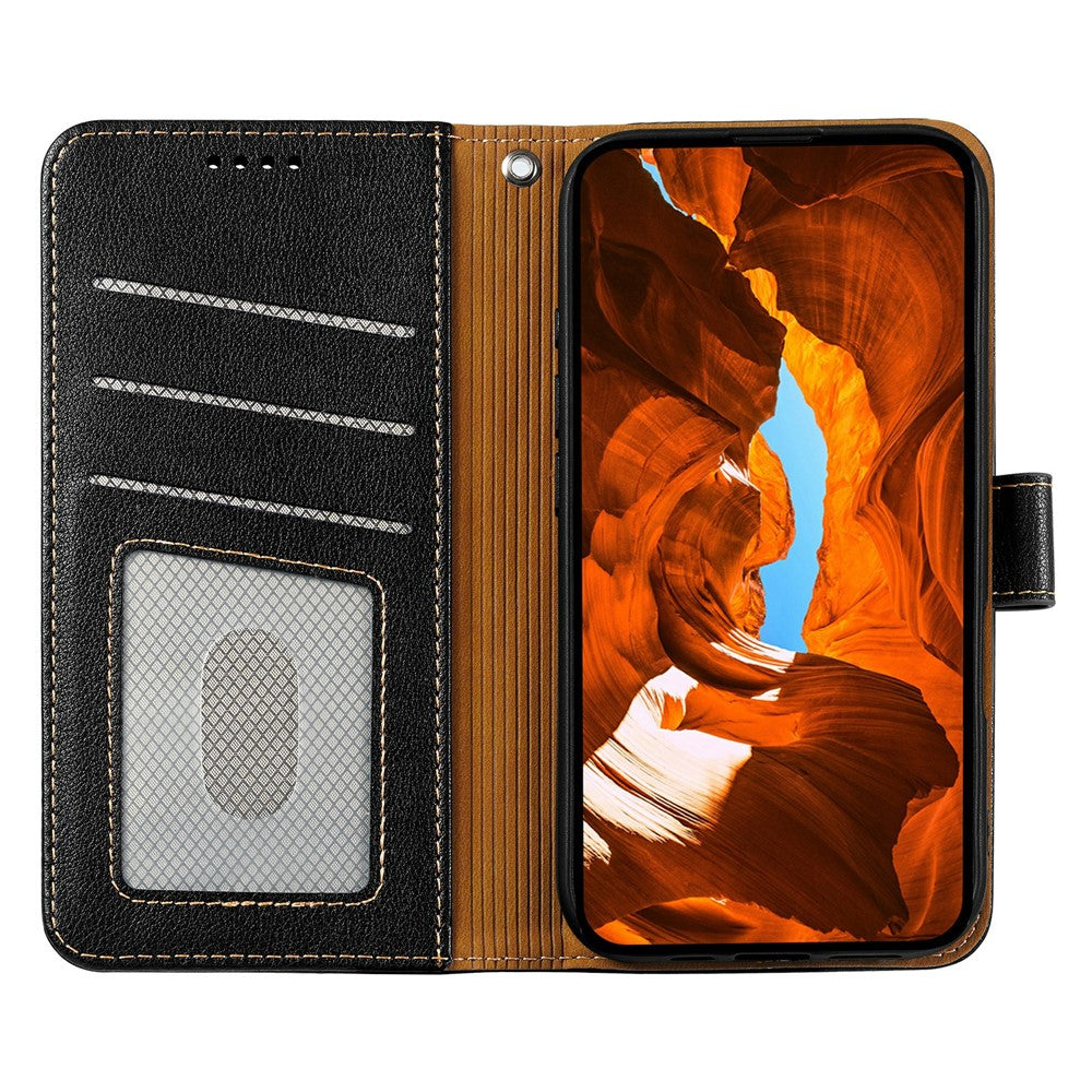 For Honor Magic8 Pro 5G Case RFID Blocking Wallet Litchi Texture Leather Phone Cover Magnetic Clasp