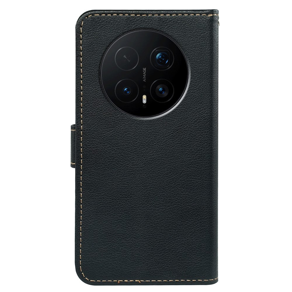 For Honor Magic8 Pro 5G Case RFID Blocking Wallet Litchi Texture Leather Phone Cover Magnetic Clasp