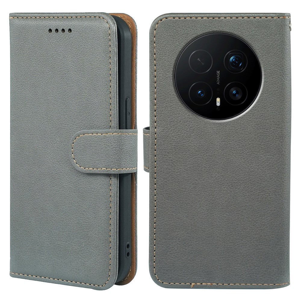 For Honor Magic8 Pro 5G Case RFID Blocking Wallet Litchi Texture Leather Phone Cover Magnetic Clasp