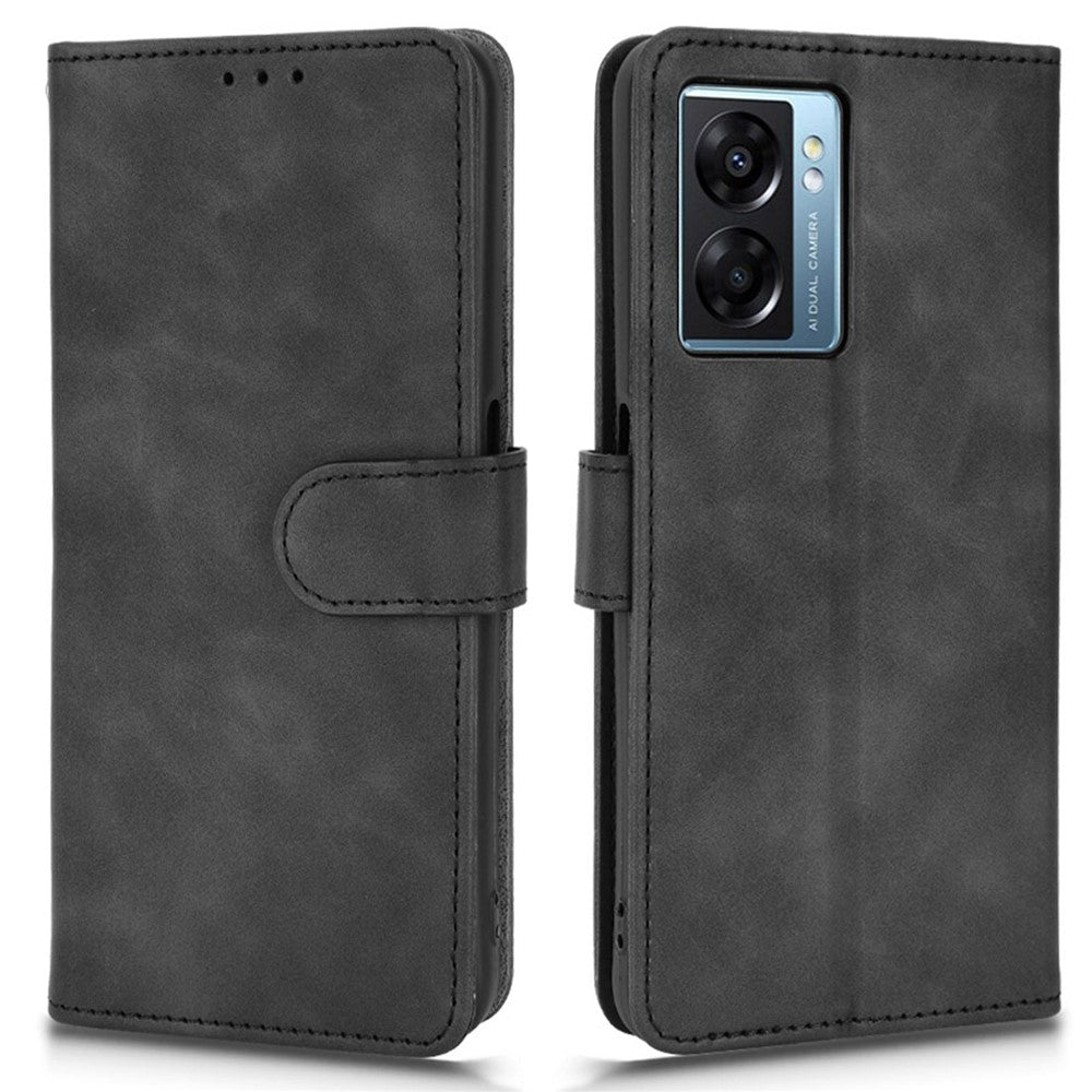 Oppo A57e 4G / A57s 4G / A57 4G / A77 4G / OnePlus Nord N20 SE 4G Skin-touch mobilskal PU-läder Plånboksfodral Stötsäkert Skydd
