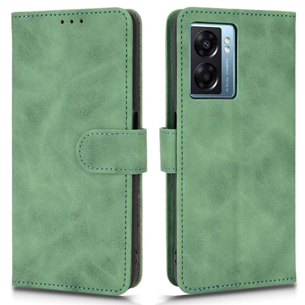 Oppo A57e 4G / A57s 4G / A57 4G / A77 4G / OnePlus Nord N20 SE 4G Skin-touch mobilskal PU-läder Plånboksfodral Stötsäkert Skydd
