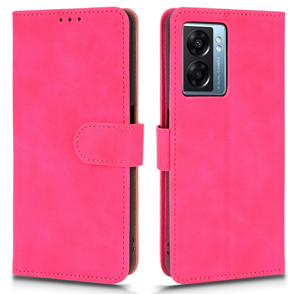 Oppo A57e 4G / A57s 4G / A57 4G / A77 4G / OnePlus Nord N20 SE 4G Skin-touch mobilskal PU-läder Plånboksfodral Stötsäkert Skydd