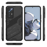 For Xiaomi 12T Pro 5G Anti-drop Hard PC+Soft TPU Case Shockproof Kickstand Cell Phone Cover