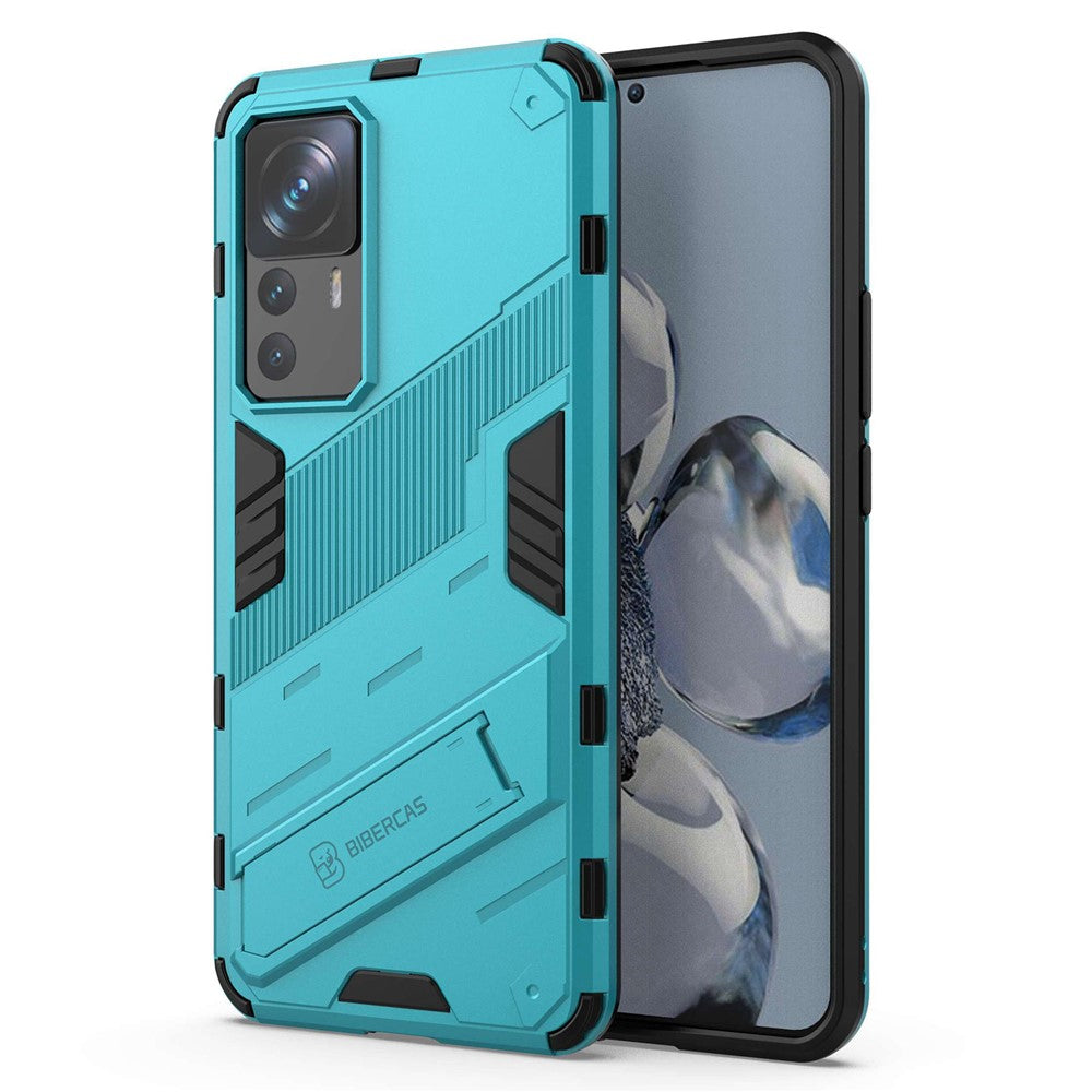 For Xiaomi 12T Pro 5G Anti-drop Hard PC+Soft TPU Case Shockproof Kickstand Cell Phone Cover