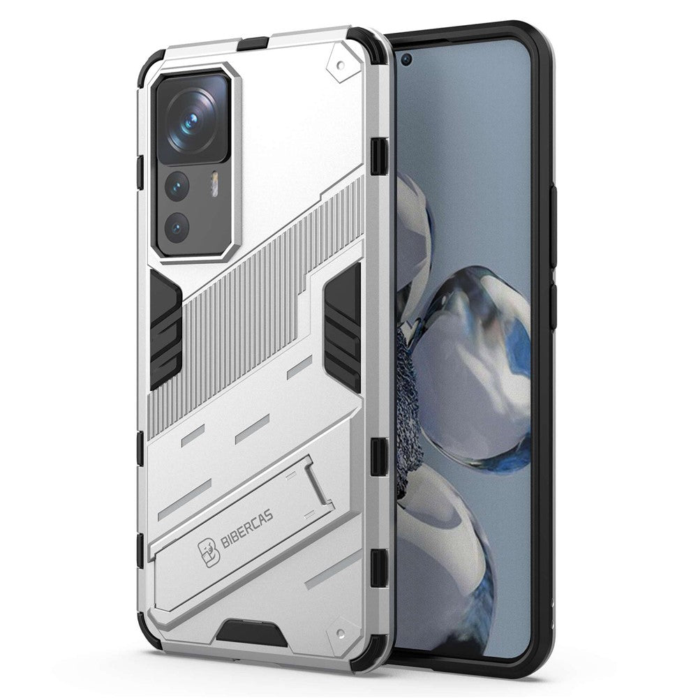 For Xiaomi 12T Pro 5G Anti-drop Hard PC+Soft TPU Case Shockproof Kickstand Cell Phone Cover