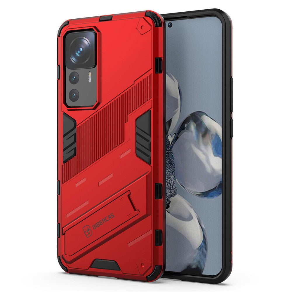 For Xiaomi 12T Pro 5G Anti-drop Hard PC+Soft TPU Case Shockproof Kickstand Cell Phone Cover