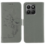 Læderetui til Honor 400 Smart 5G / 400 Smart / X7d 4G / X7d 5G PU-pungtelefoncover med fjerpræg