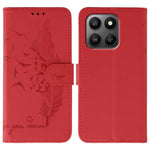 Leather Case for Honor 400 Smart 5G  /  400 Smart  /  X7d 4G  /  X7d 5G Feather Imprint PU Wallet Phone Cover