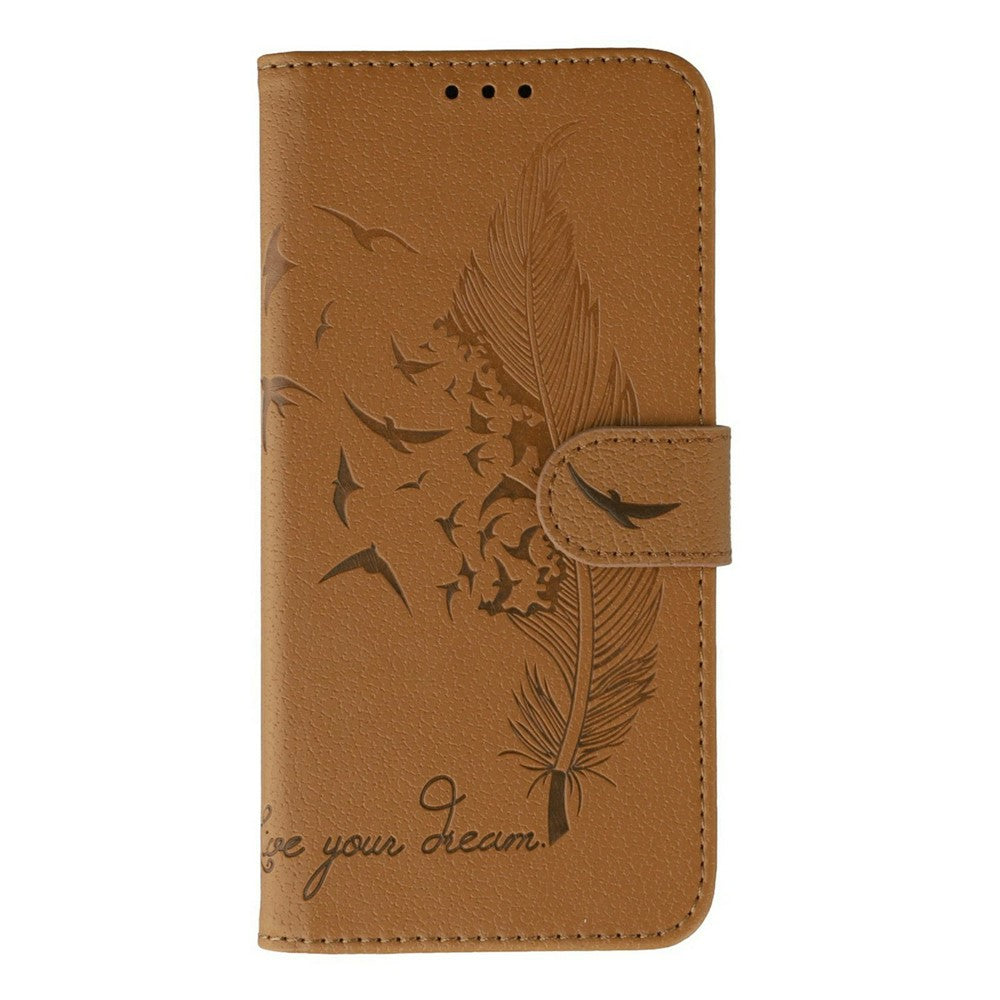 For Oppo Find X9 5G Case Feather Imprint PU Leather Wallet Phone Cover