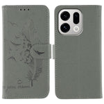 For Oppo Find X9 5G Case Feather Imprint PU Leather Wallet Phone Cover