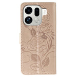 For Oppo Find X9 Pro 5G Case Wallet Stand Imprinted Rose Butterfly PU Leather Phone Cover