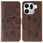 For Oppo Find X9 Pro 5G Case Wallet Stand Imprinted Rose Butterfly PU Leather Phone Cover