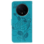 For Honor Magic8 5G Case Wallet Stand Imprinted Rose Butterfly PU Leather Phone Cover
