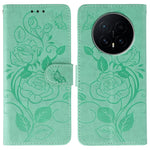 For Honor Magic8 5G Case Wallet Stand Imprinted Rose Butterfly PU Leather Phone Cover