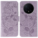 For Honor Magic8 5G Case Wallet Stand Imprinted Rose Butterfly PU Leather Phone Cover