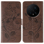 For Honor Magic8 Pro 5G Case Wallet Stand Imprinted Rose Butterfly PU Leather Phone Cover