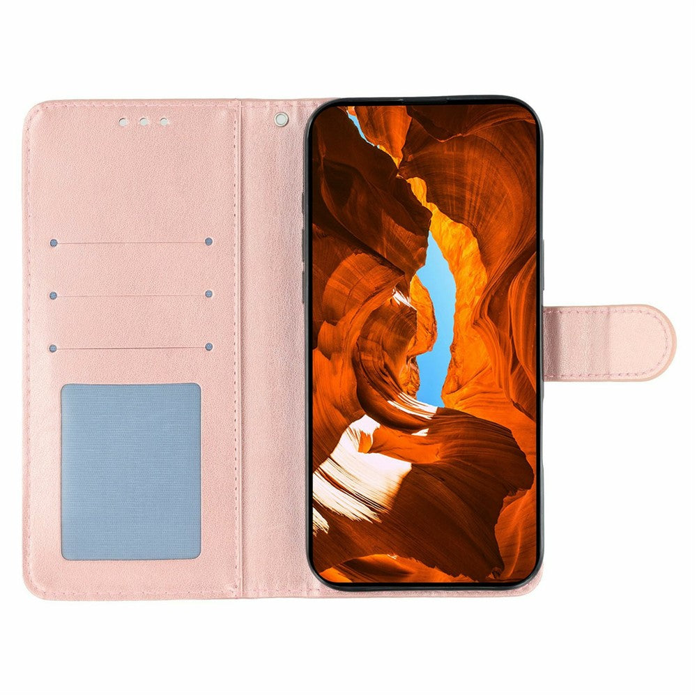 Case For Honor 400 Smart 5G  /  400 Smart  /  X7d 4G  /  X7d 5G Wallet Stand Imprinted Rose Butterfly PU Leather Phone Cover