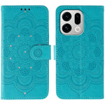 For Oppo Find X9 5G Case Rhinestone Decor PU Leather Mandala Imprint Phone Cover with Wrist Strap