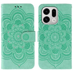 For Oppo Find X9 5G Case Rhinestone Decor PU Leather Mandala Imprint Phone Cover with Wrist Strap