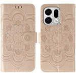 For Oppo Find X9 5G Case Rhinestone Decor PU Leather Mandala Imprint Phone Cover with Wrist Strap