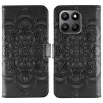 PU læder cover til Honor 400 Smart 5G / 400 Smart / X7d 4G / X7d 5G Mandala-præget design pung telefoncover med håndledsrem