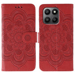 PU læder cover til Honor 400 Smart 5G / 400 Smart / X7d 4G / X7d 5G Mandala-præget design pung telefoncover med håndledsrem