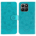 PU læder cover til Honor 400 Smart 5G / 400 Smart / X7d 4G / X7d 5G Mandala-præget design pung telefoncover med håndledsrem