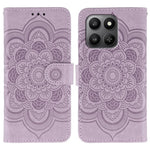 PU læder cover til Honor 400 Smart 5G / 400 Smart / X7d 4G / X7d 5G Mandala-præget design pung telefoncover med håndledsrem