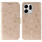 For Oppo Find X9 5G Case PU Leather Mandala Imprinted Design Wallet Phone Cover with Wrist Strap