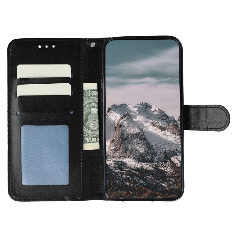 For Honor Magic8 5G Case PU Leather Mandala Imprinted Design Wallet Phone Cover with Wrist Strap