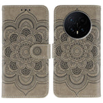 For Honor Magic8 5G Case PU Leather Mandala Imprinted Design Wallet Phone Cover with Wrist Strap