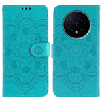 For Honor Magic8 5G Case PU Leather Mandala Imprinted Design Wallet Phone Cover with Wrist Strap