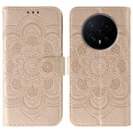 For Honor Magic8 5G Case PU Leather Mandala Imprinted Design Wallet Phone Cover with Wrist Strap