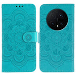 For Honor Magic8 Pro 5G Case PU Leather Mandala Imprinted Design Wallet Phone Cover with Wrist Strap