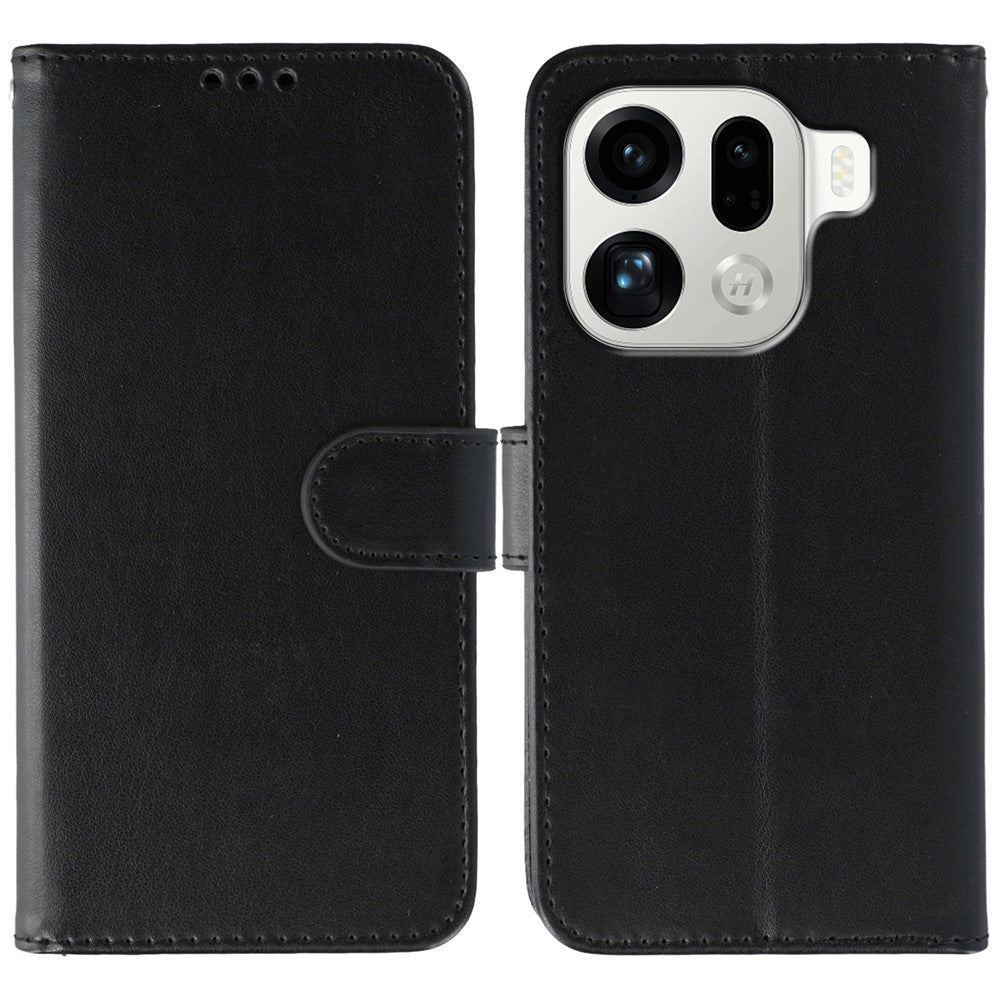 For Oppo Find X9 Pro 5G Case PU Leather Flip Wallet Phone Cover with Strap