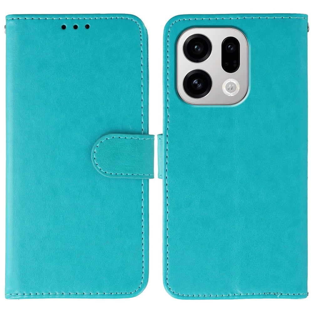 For Oppo Find X9 5G Case PU Leather Flip Wallet Phone Cover with Strap