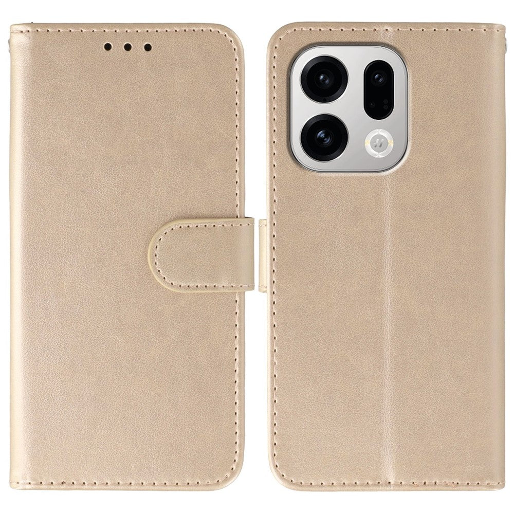 For Oppo Find X9 5G Case PU Leather Flip Wallet Phone Cover with Strap