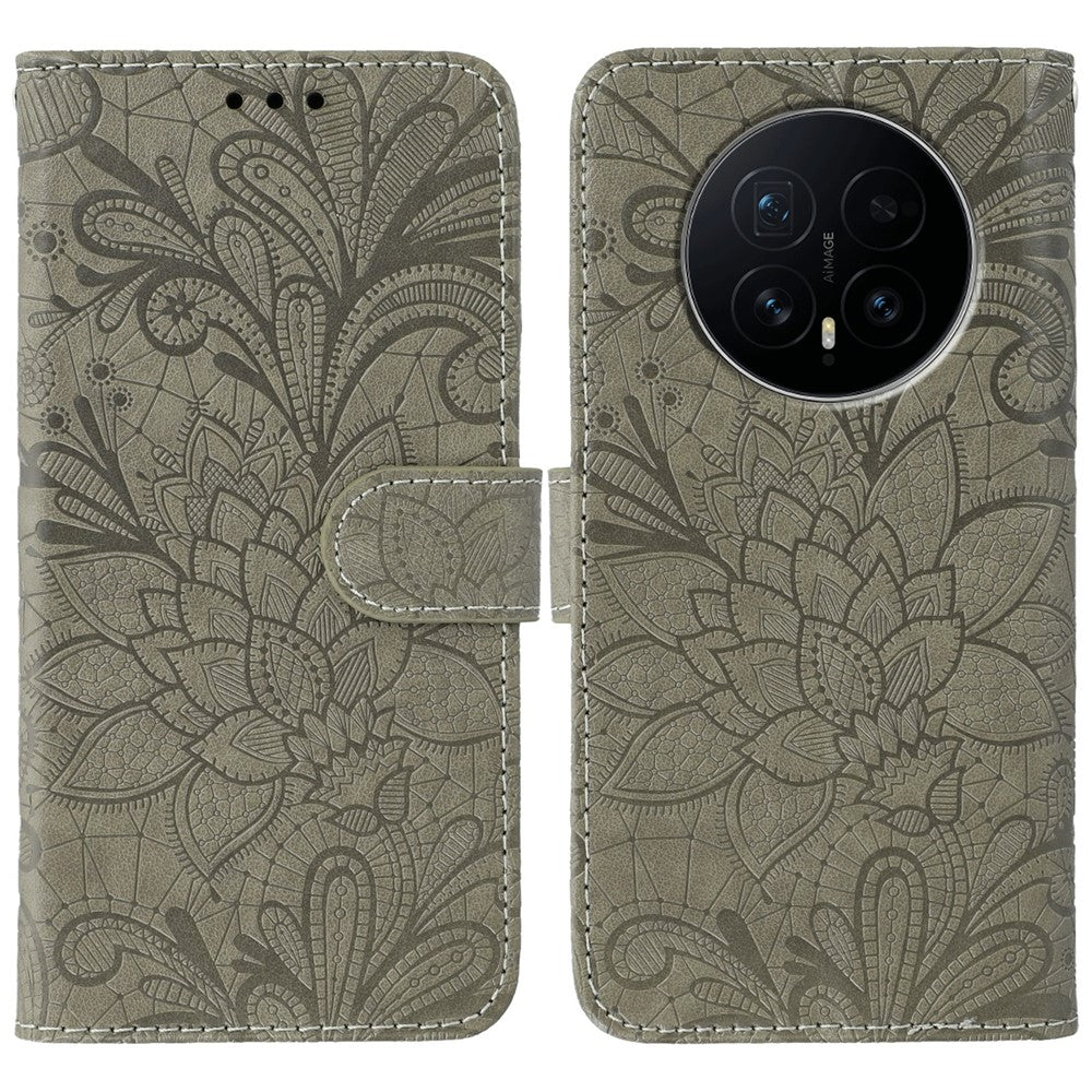For Honor Magic8 5G Case Lace Flowers PU Leather Flip Wallet Phone Cover