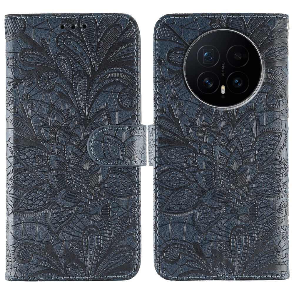 For Honor Magic8 5G Case Lace Flowers PU Leather Flip Wallet Phone Cover