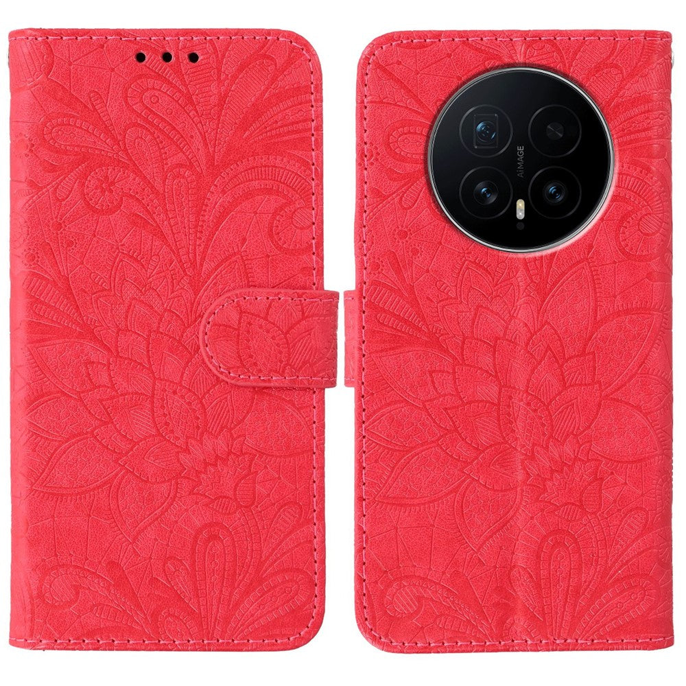 For Honor Magic8 5G Case Lace Flowers PU Leather Flip Wallet Phone Cover