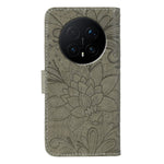 For Honor Magic8 Pro 5G Case Lace Flowers PU Leather Flip Wallet Phone Cover