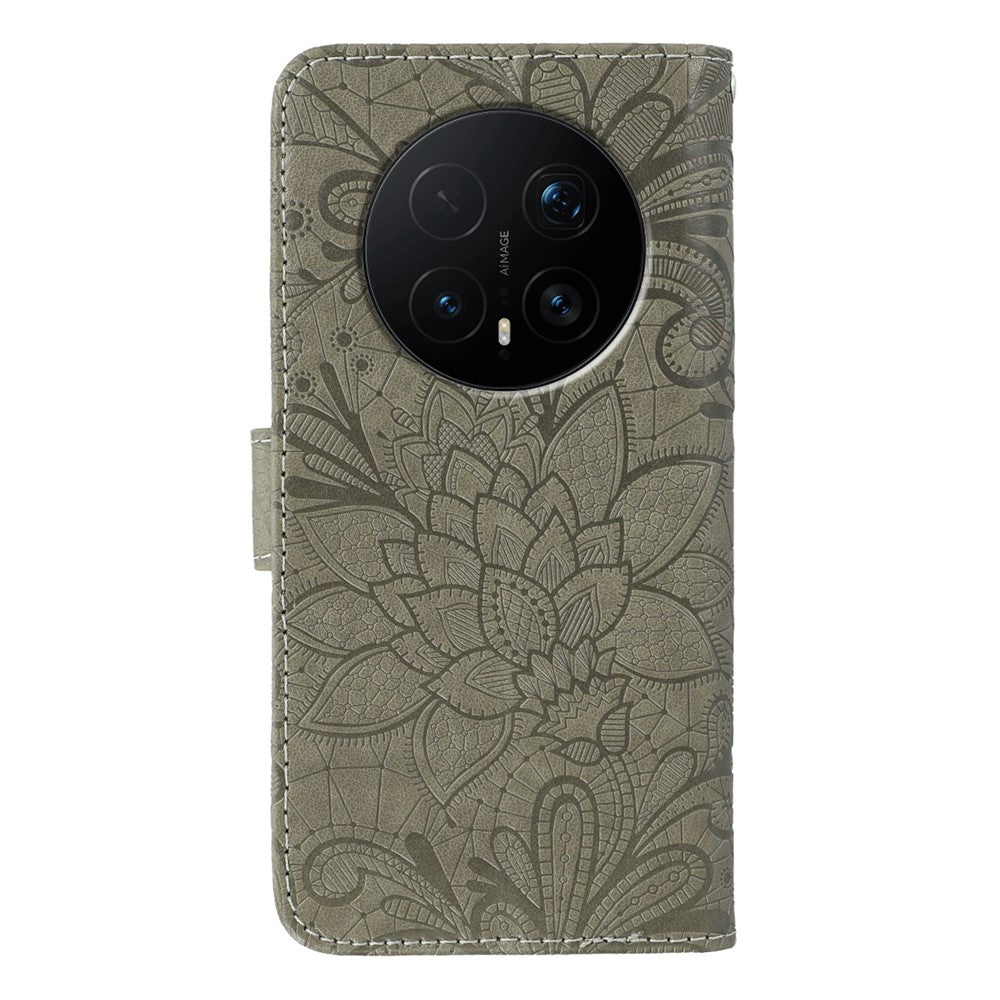 For Honor Magic8 Pro 5G Case Lace Flowers PU Leather Flip Wallet Phone Cover