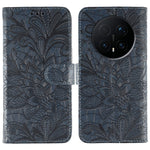 For Honor Magic8 Pro 5G Case Lace Flowers PU Leather Flip Wallet Phone Cover
