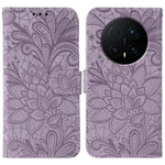 For Honor Magic8 Pro 5G Case Lace Flowers PU Leather Flip Wallet Phone Cover