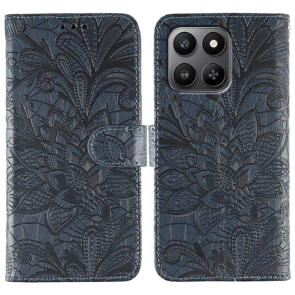For Honor 400 Smart 5G / X7d 4G / 5G Case Lace Flowers PU Leather Flip Wallet Phone Cover