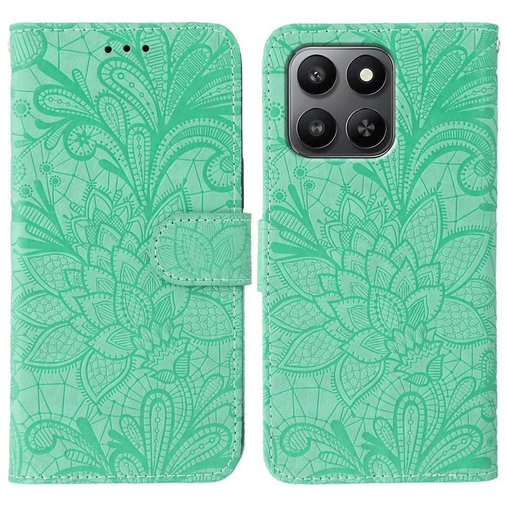 For Honor 400 Smart 5G / X7d 4G / 5G Case Lace Flowers PU Leather Flip Wallet Phone Cover