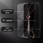 OnePlus Nord 5 5G / Ace 5 Ultra 5G-skal Marmormönster Härdat Glas + PC + TPU Skyddande mobilskal