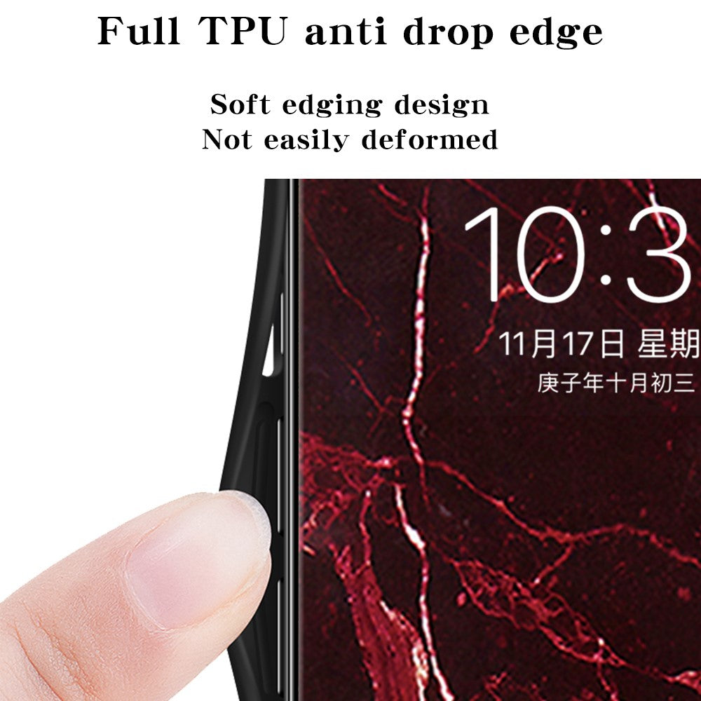 OnePlus Nord 5 5G / Ace 5 Ultra 5G-skal Marmormönster Härdat Glas + PC + TPU Skyddande mobilskal
